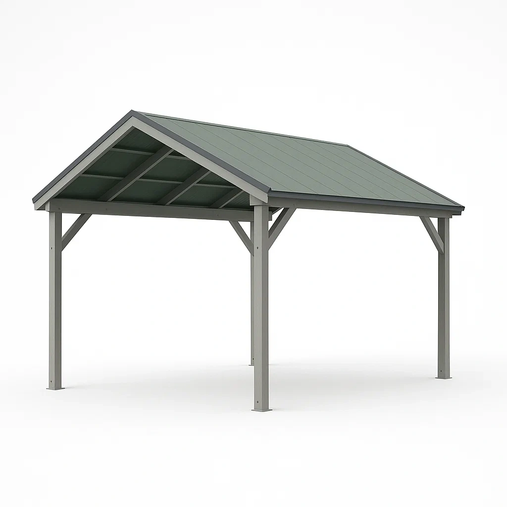 Capannone per auto,Tettoia per auto in struttura d'acciaio