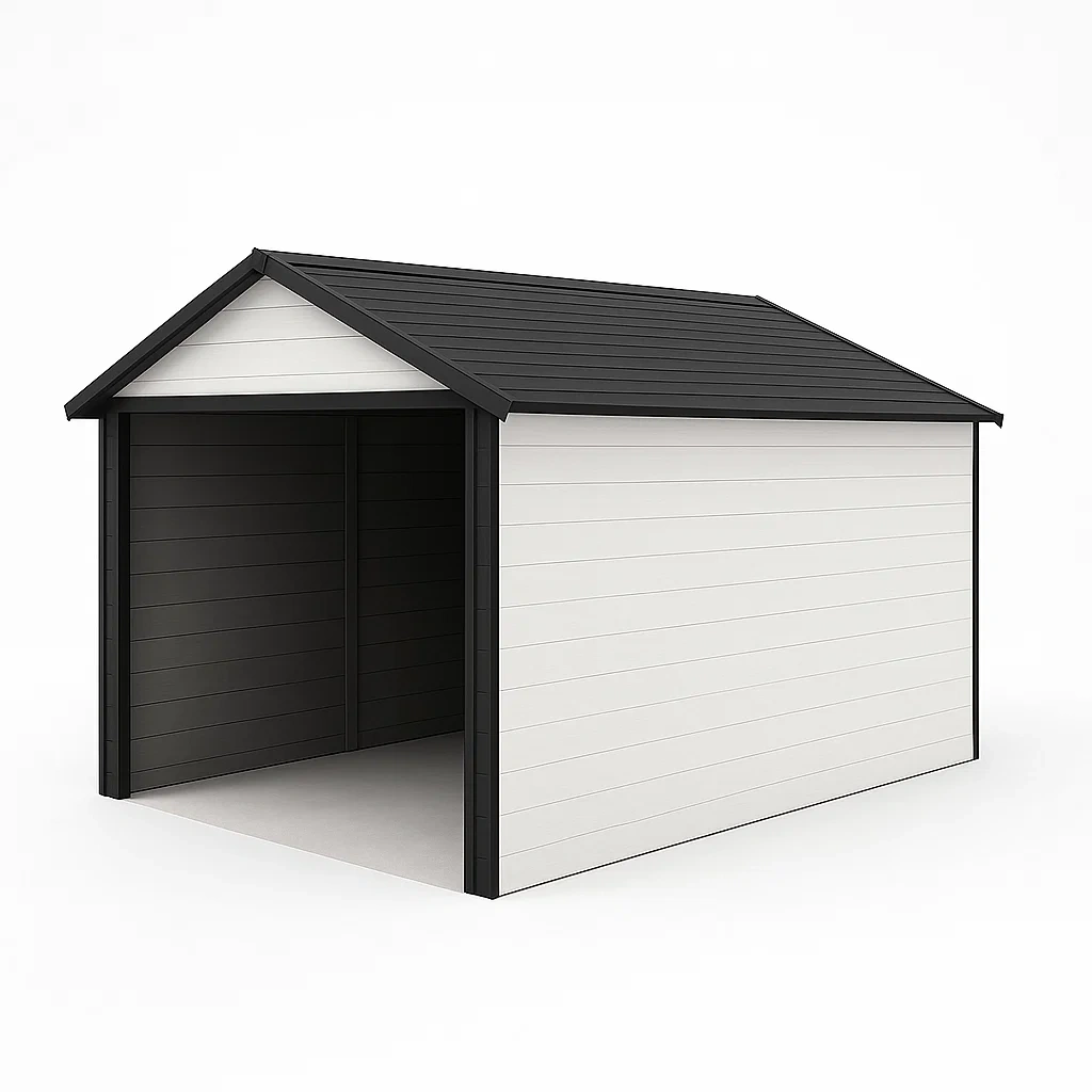 Capannone per auto,Garage in resina chiuso su tre lati