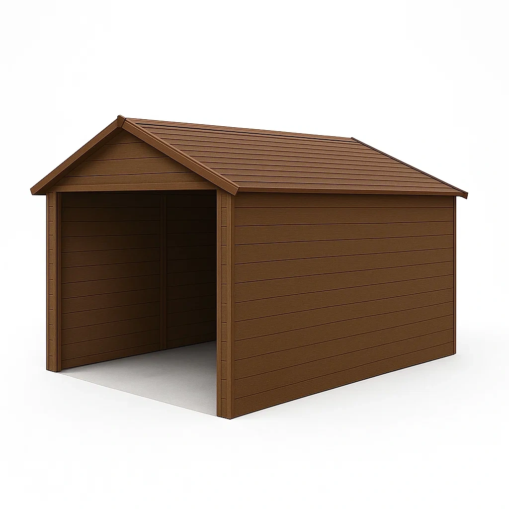 Capannone per auto,Garage in resina chiuso su tre lati