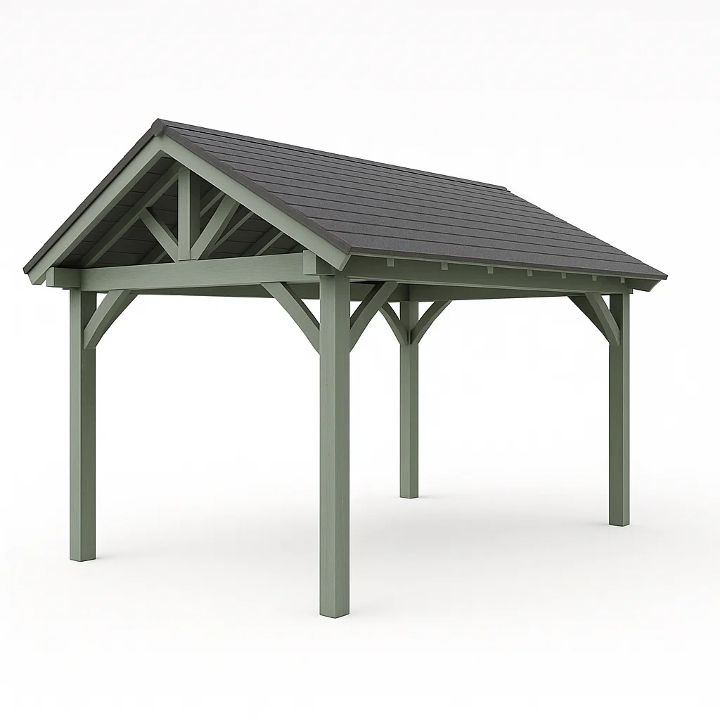 Capannone per auto,Tettoia per auto in struttura di legno