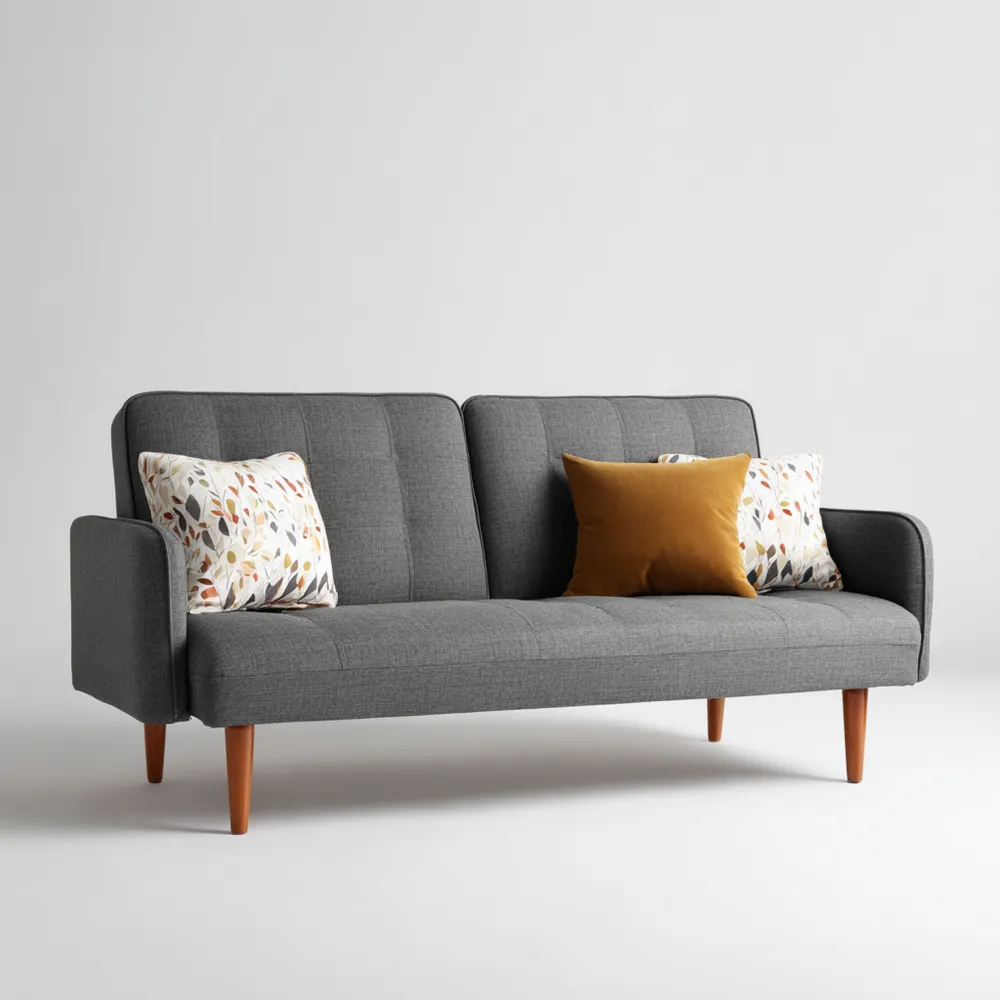 2-Sitzer-Sofa Stoffpolsterung 180x80x75 cm – Dunkelgrau – Skandinavisches Design