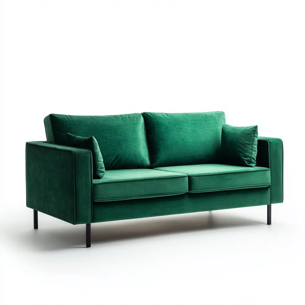 2-Sitzer-Sofa Samt 150x85x75 cm – Grün – Modernes Design