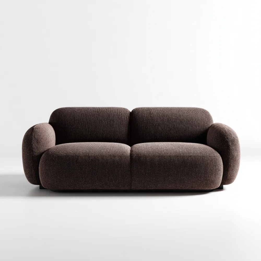 2-Sitzer-Sofa Stoff 180x90x75 cm – Dunkelbraun – Modernes Design