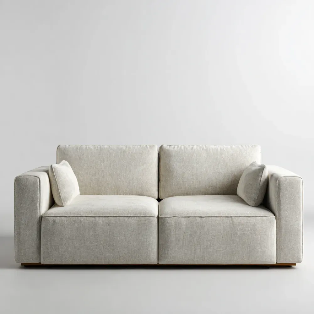 2-Sitzer-Sofa Stoff 180x95x85 cm – Hellgrau – Modernes Design