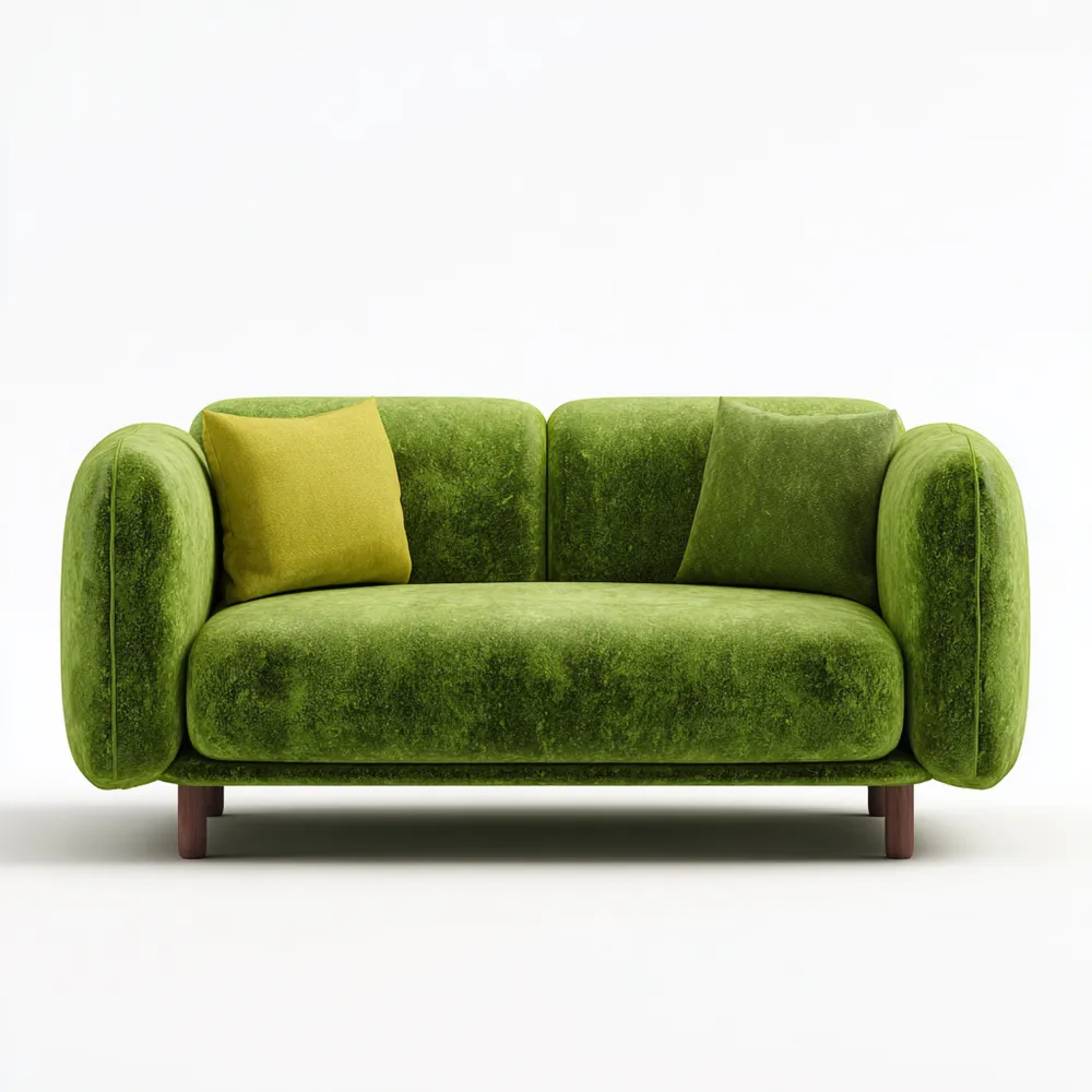 2-Sitzer-Sofa Samt 150x90x85 cm – Grün – Skandinavisches Design