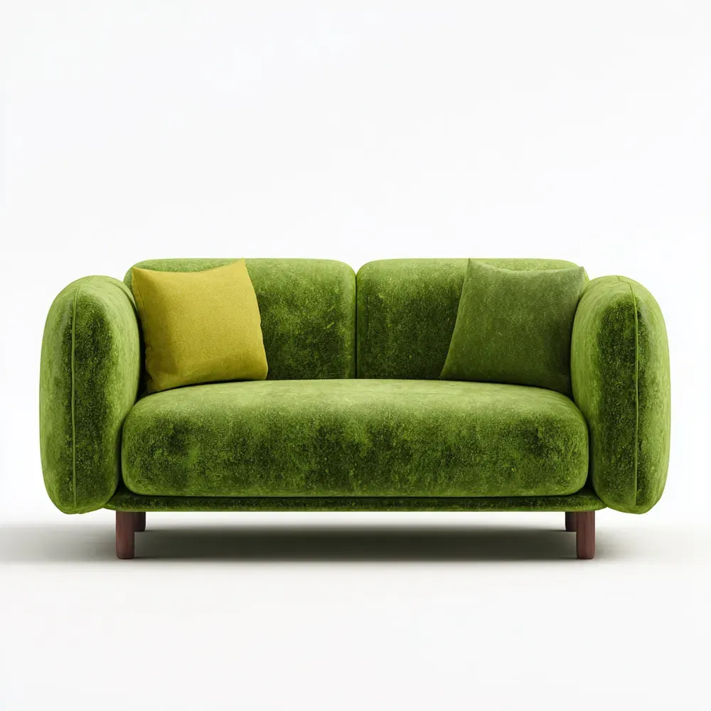 2-Sitzer-Sofa Samt 150x90x85 cm – Grün – Skandinavisches Design
