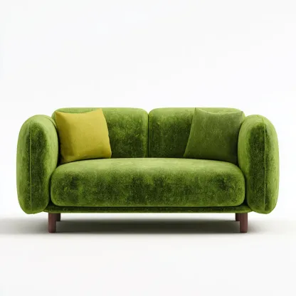 2-Sitzer-Sofa Samt 150x90x85 cm – Grün – Skandinavisches Design