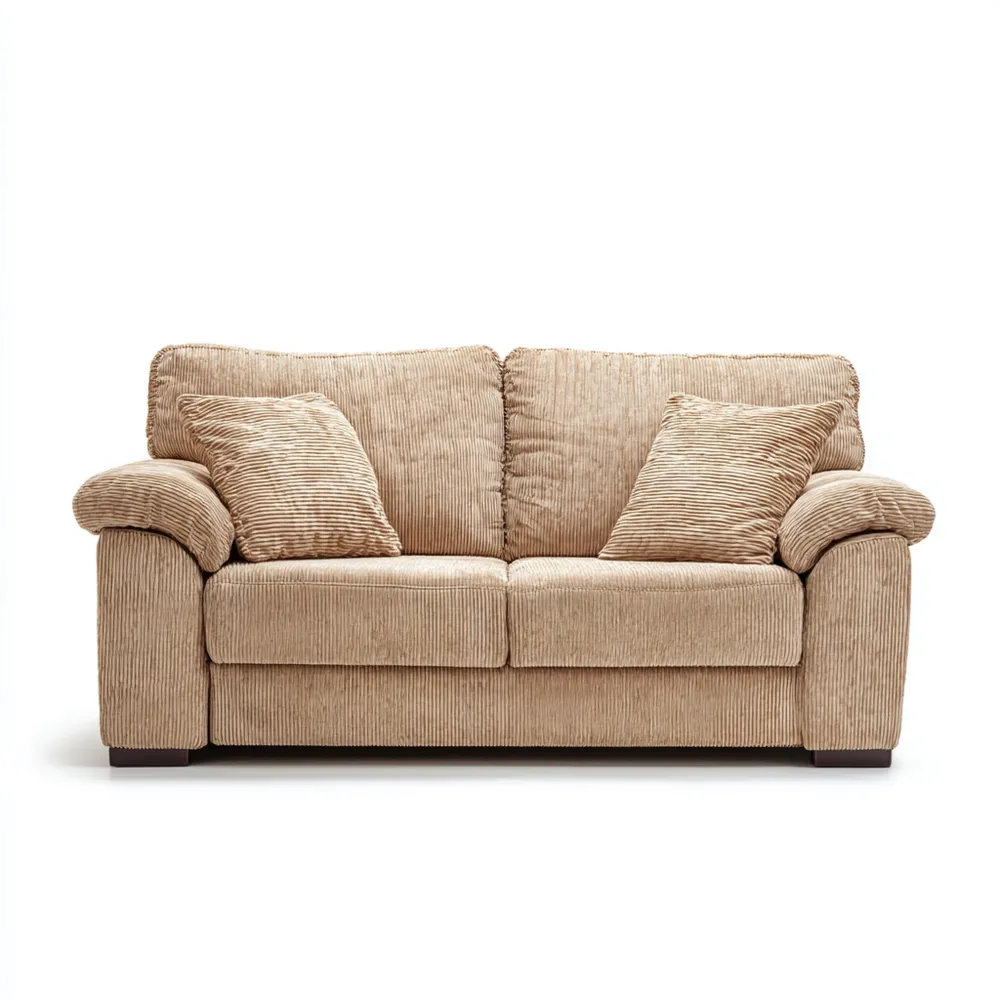 2-Sitzer-Sofa Cordbezug 150x90x85 cm – Beige – Klassisches Design