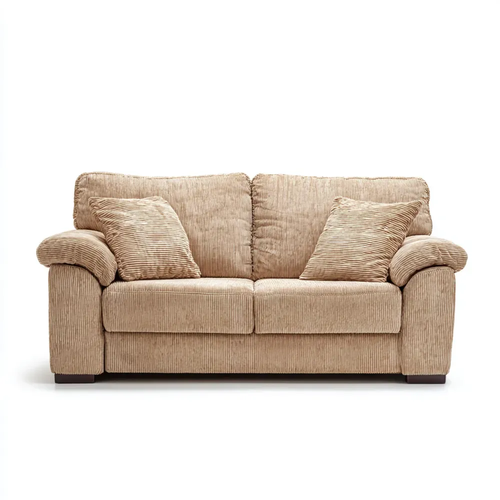 2-Sitzer-Sofa Cordbezug 150x90x85 cm – Beige – Klassisches Design