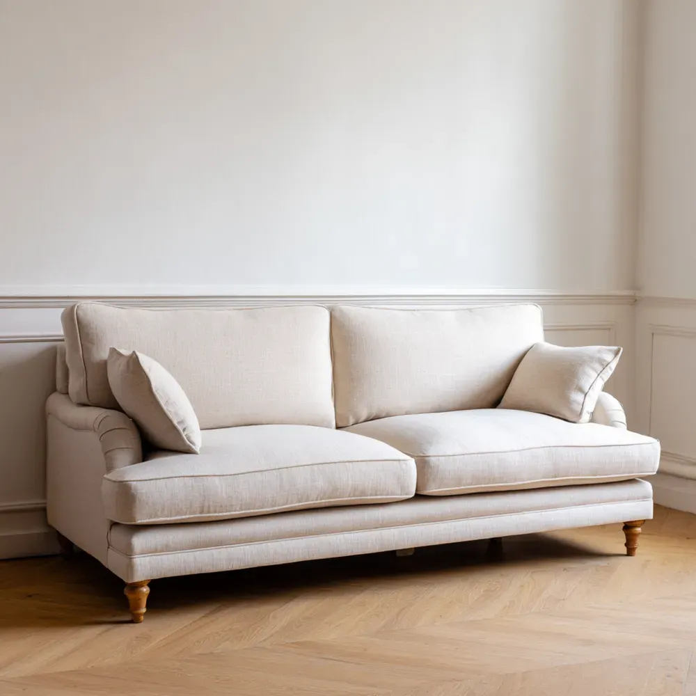 2-Sitzer-Sofa Stoffpolster 200x90x95 cm – Beige – Klassisches Design