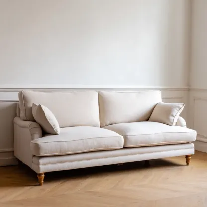 2-Sitzer-Sofa Stoffpolster 200x90x95 cm – Beige – Klassisches Design