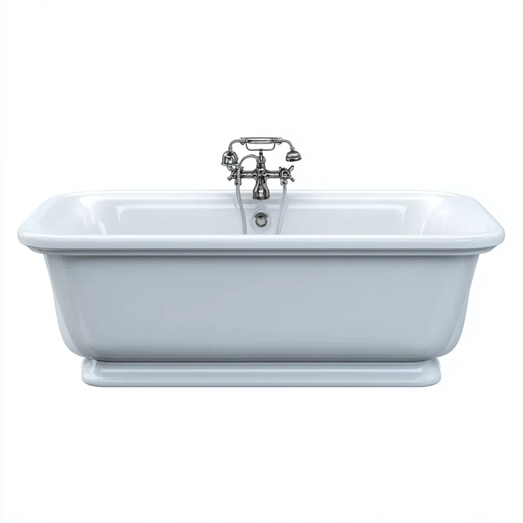 Baignoire îlot - acrylique - 170x80x60 cm - blanc - adaptée à la salle de bains - design classique-Casauppad