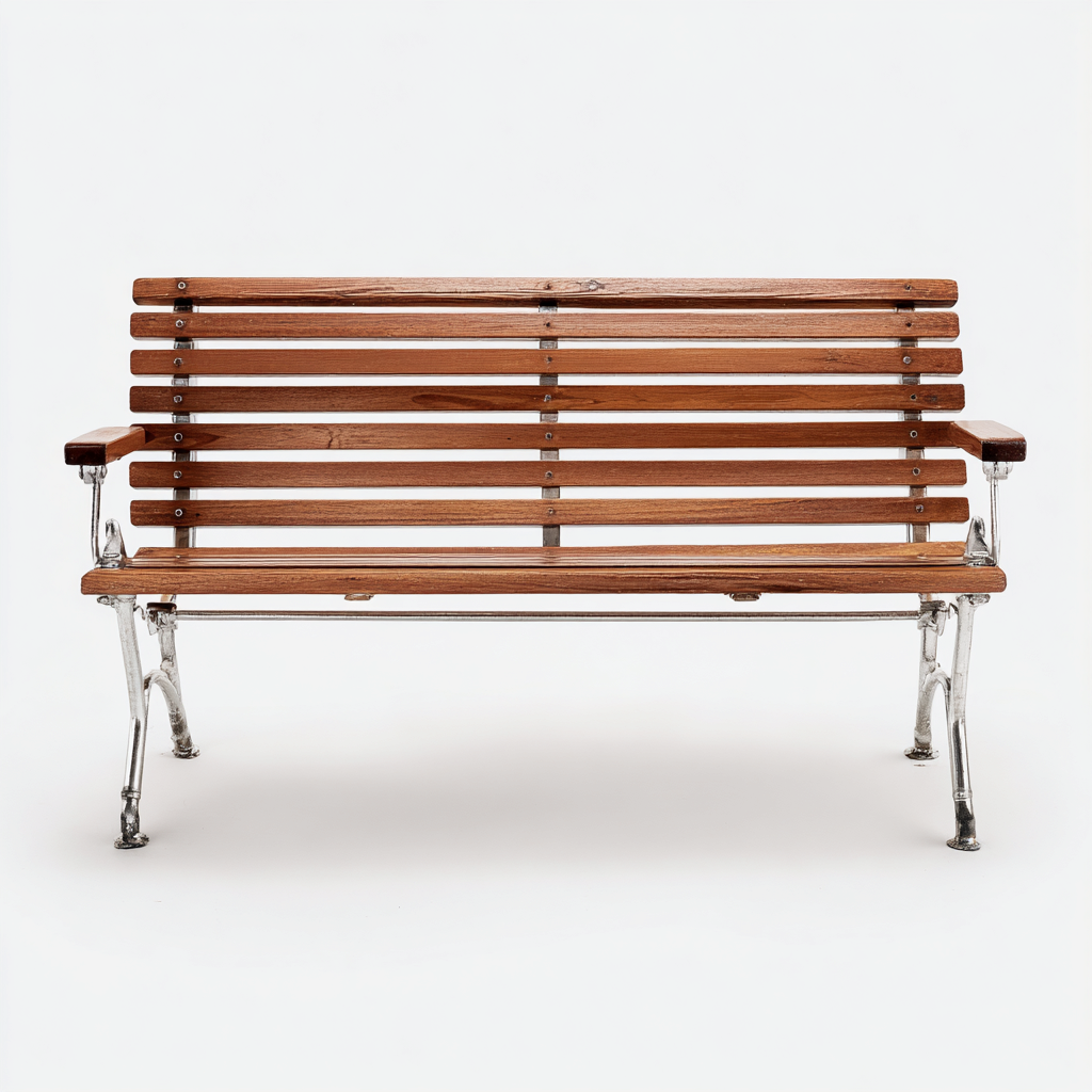 Banc de jardin bois - métal 125x55x85 cm - bois naturel - adapté au jardin design classique-Casauppad