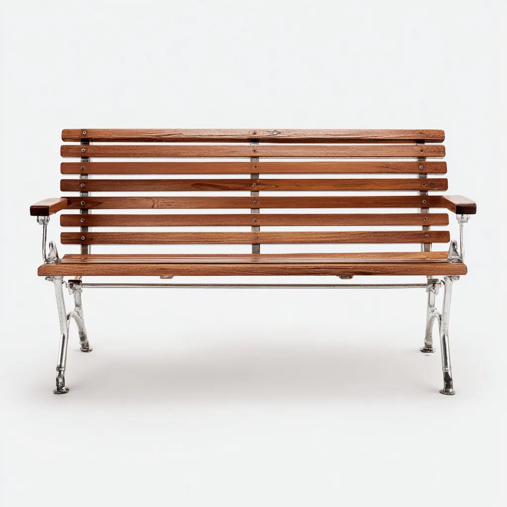 Banc de jardin bois - métal 125x55x85 cm - bois naturel - adapté au jardin design classique-Casauppad