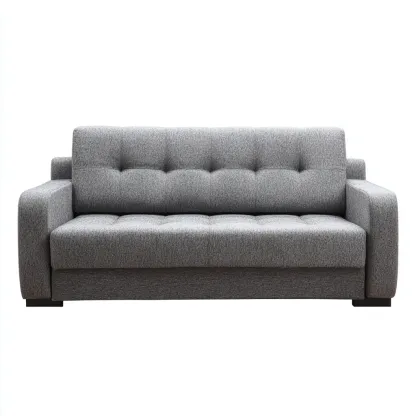 Canapé 2 places tissu 185x90x92 cm - gris - style moderne adapté au salon-Casauppad