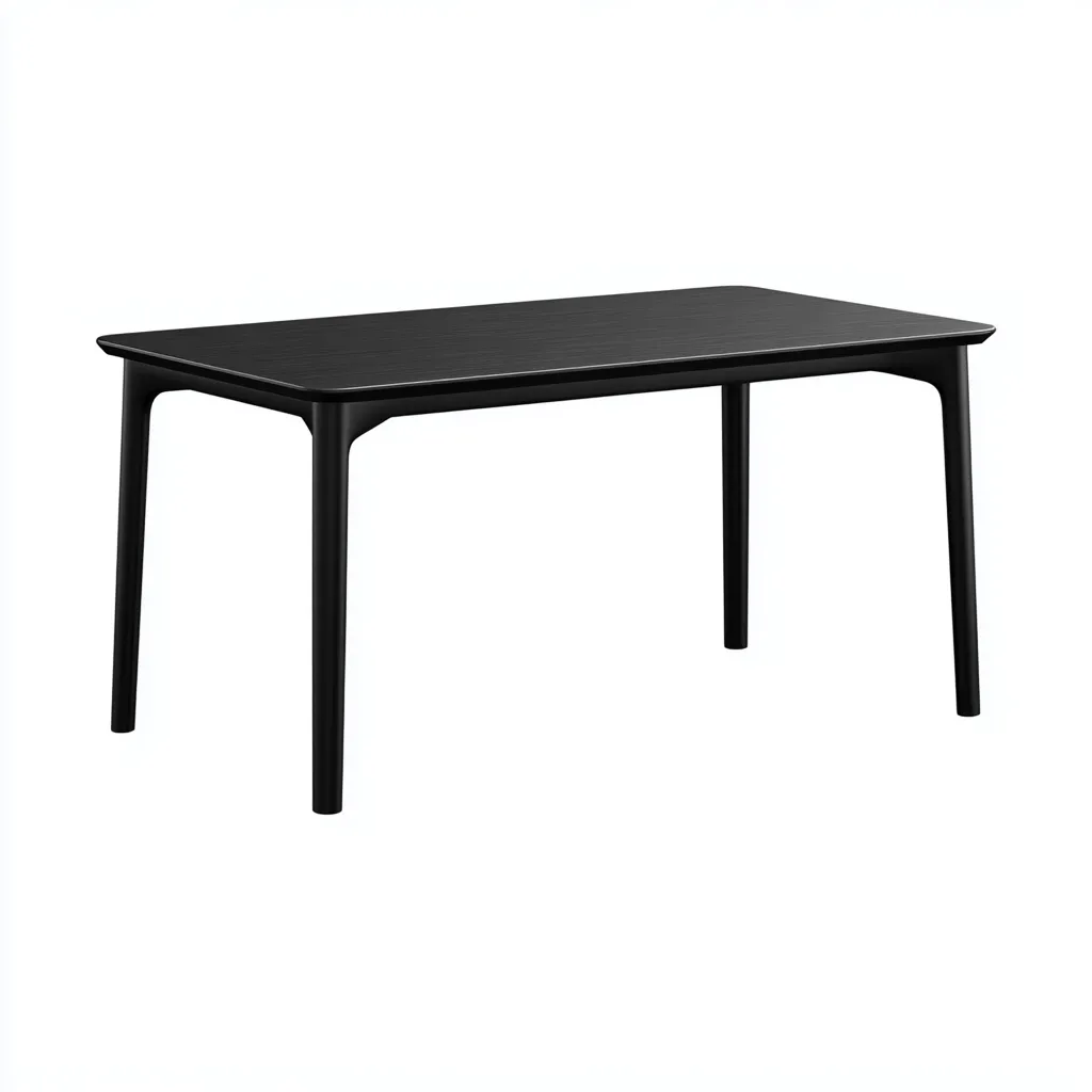 Table de jardin - plastique 150x80x75 cm - noir - pour extérieur - design rectangulaire moderne-Casauppad