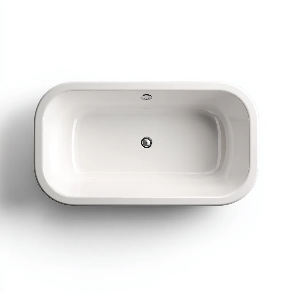 Baignoire - acrylique - 170x75x55 cm - blanc - pour salle de bain - design contemporain-Casauppad