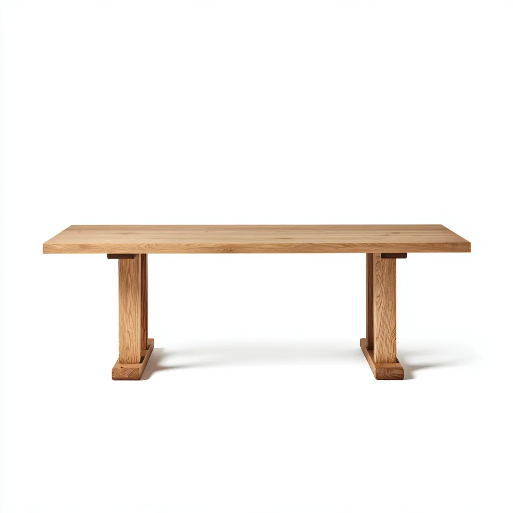 Table à manger bois 200x90x75 cm - bois naturel - adapté à la salle à manger - style moderne-Casauppad