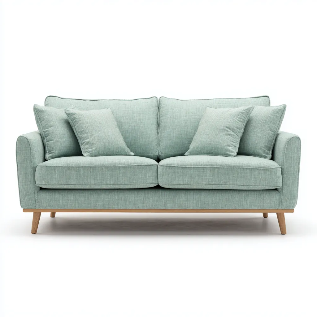 Canapé 2 places tissu 170x90x92 cm - bleu menthe - style moderne adapté au salon-Casauppad