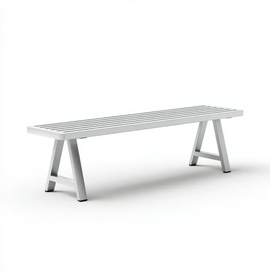 Banc de jardin - aluminium - 140x38x45 cm - argent - pour jardin - design contemporain-Casauppad