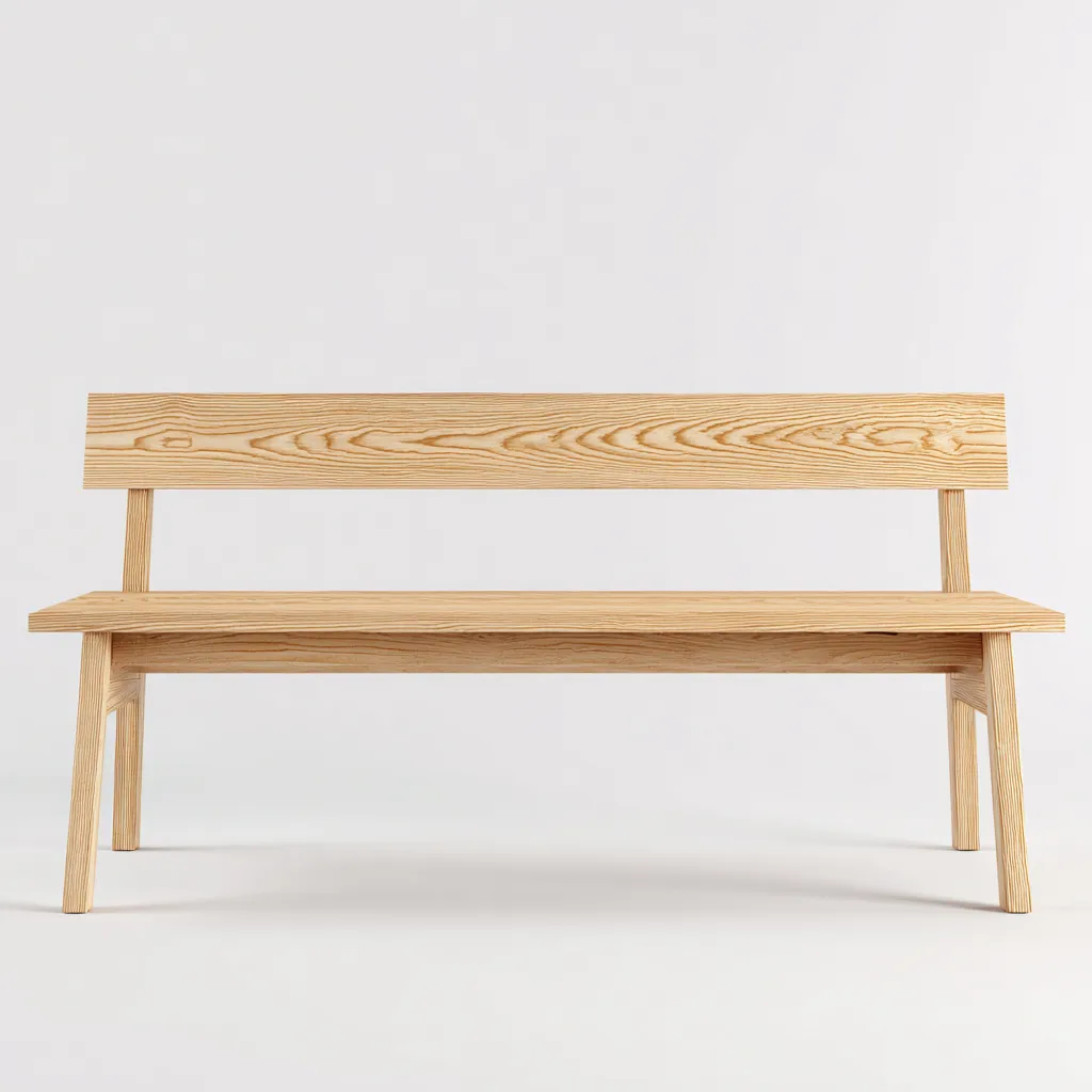 Banc de jardin - bois - 130x45x78 cm - bois clair - pour jardin - design naturel-Casauppad