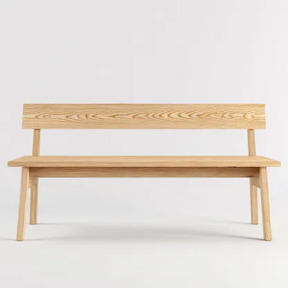 Banc de jardin - bois - 130x45x78 cm - bois clair - pour jardin - design naturel-Casauppad