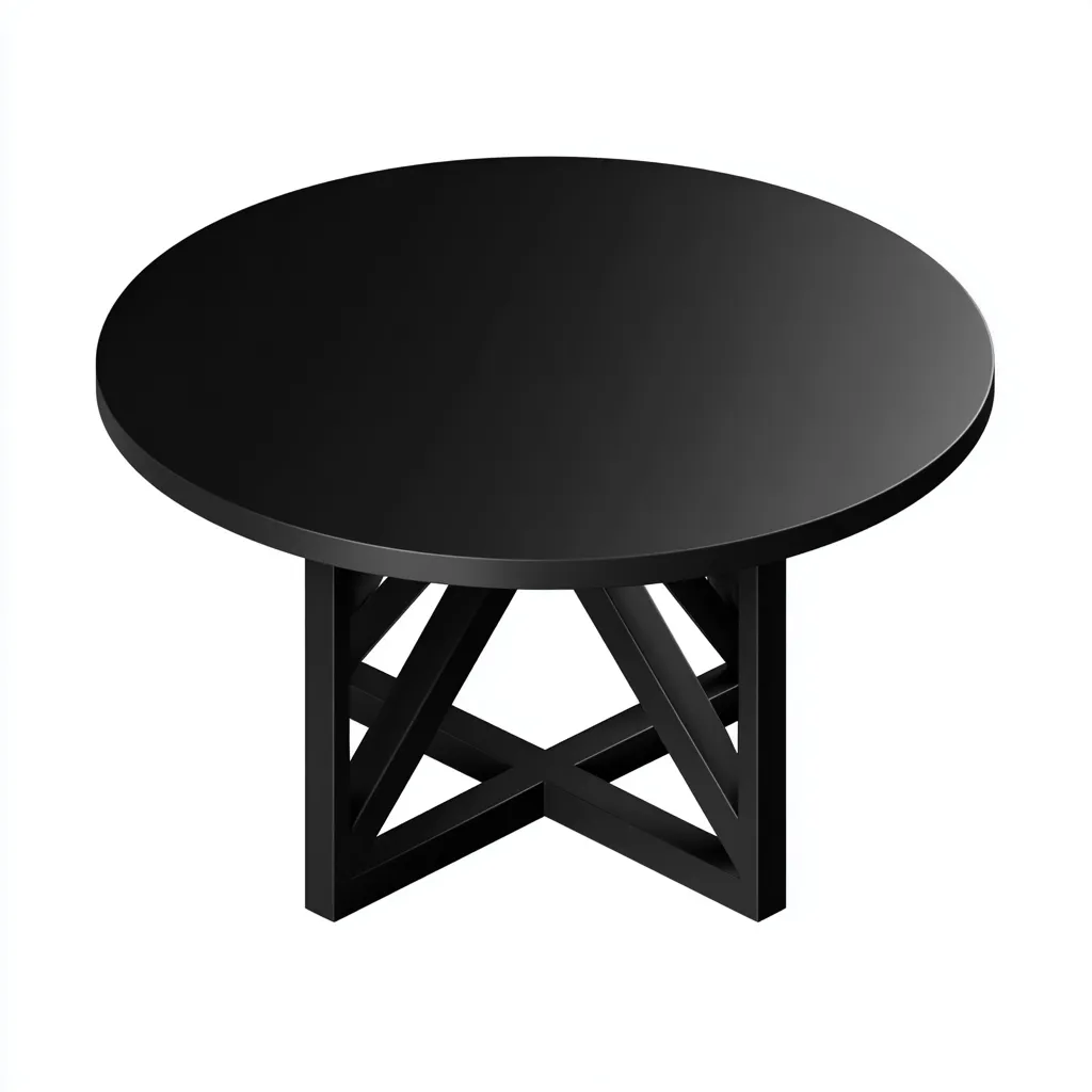 Table de jardin rond métal 90x90x75 cm - noir - adaptée au jardin style moderne-Casauppad