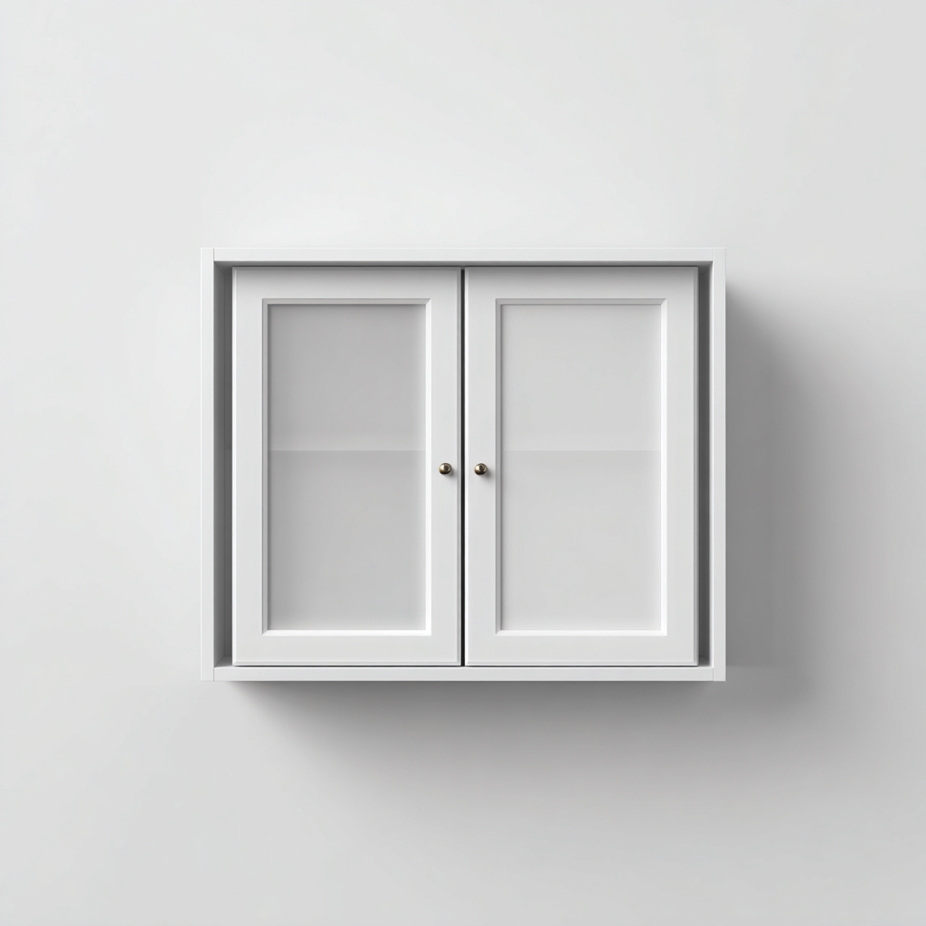 Rangement mural de salle de bain - armoire murale 60x20x55 cm - blanc - pour salle de bain - design classique-Casauppad