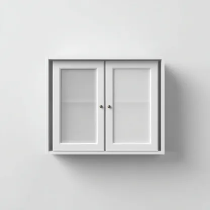 Rangement mural de salle de bain - armoire murale 60x20x55 cm - blanc - pour salle de bain - design classique-Casauppad