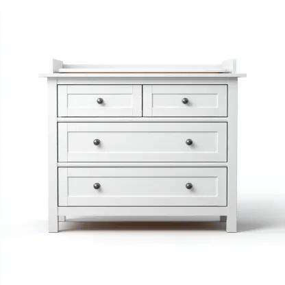 Commode 85x45x95 cm - blanc - pour salon - design moderne-Casauppad