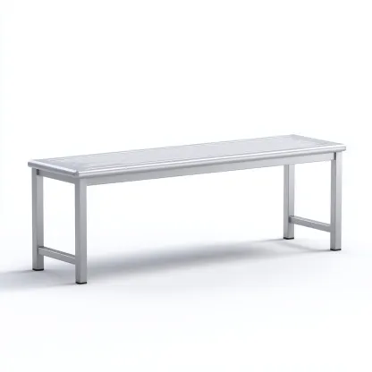 Banc de jardin aluminium 120x35x45 cm - gris - adapté au jardin design contemporain-Casauppad