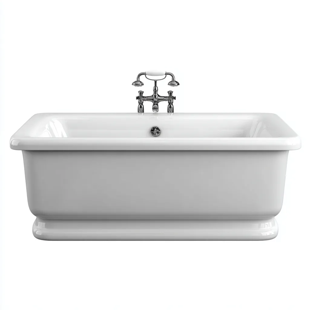 Baignoire îlot - acrylique - 170x80x60 cm - blanc - adaptée à la salle de bains - design classique-Casauppad