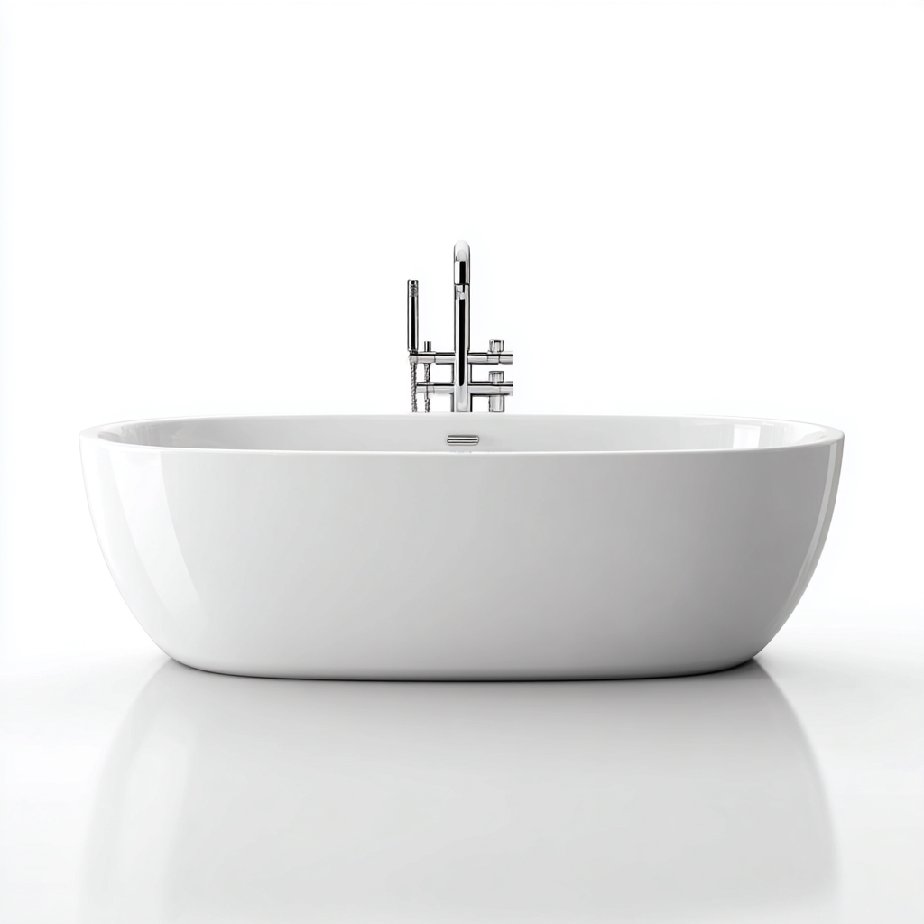 Baignoire îlot - acrylique - 165x75x58 cm - blanc - adaptée à la salle de bains - design moderne-Casauppad