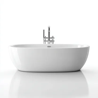 Baignoire îlot - acrylique - 165x75x58 cm - blanc - adaptée à la salle de bains - design moderne-Casauppad