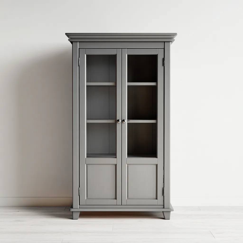 Rangement de salle de bain - bois 80x40x175 cm - gris - pour salle de bain - design classique-Casauppad