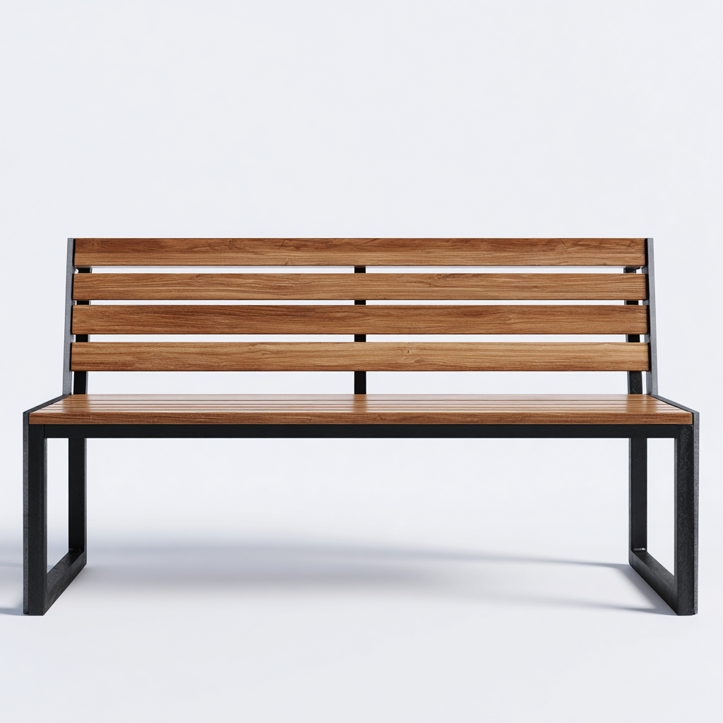 Banc de jardin - bois et métal - 125x50x82 cm - bois - noir - pour jardin - design moderne-Casauppad