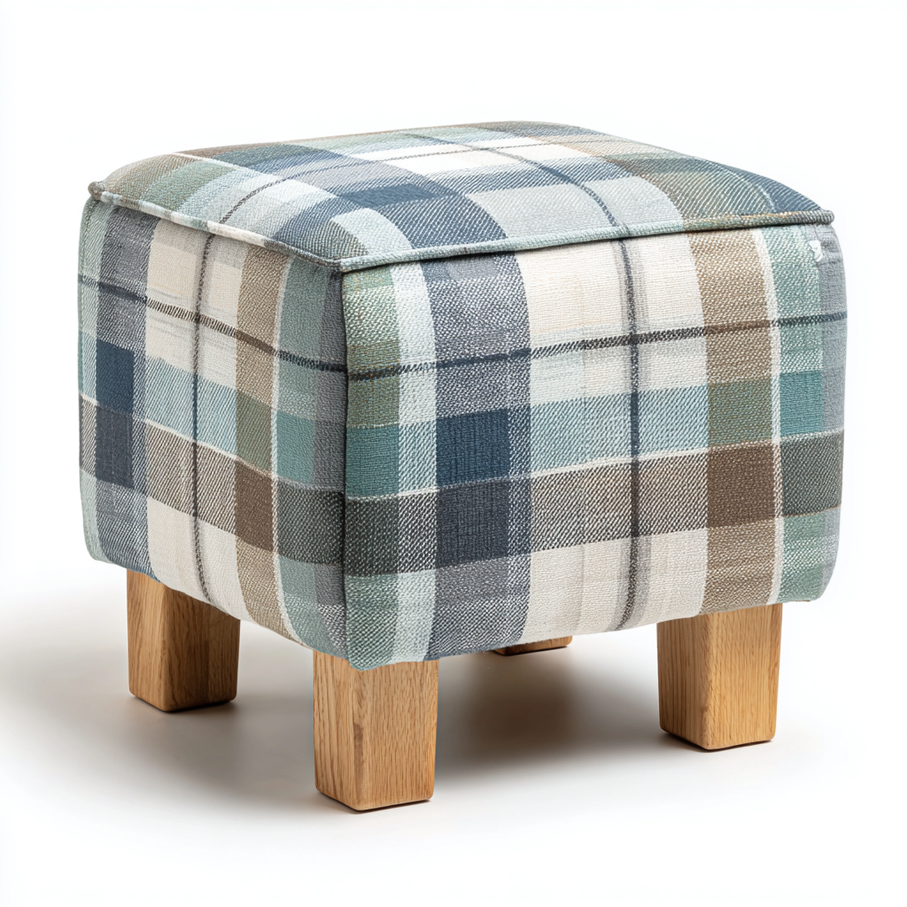Pouf - tissu - 40x40x45 cm - multicolore - pour salon - design moderne-Casauppad