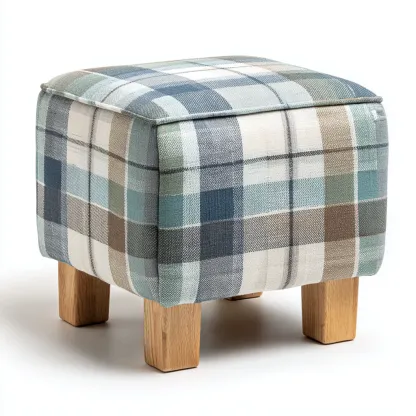 Pouf - tissu - 40x40x45 cm - multicolore - pour salon - design moderne-Casauppad