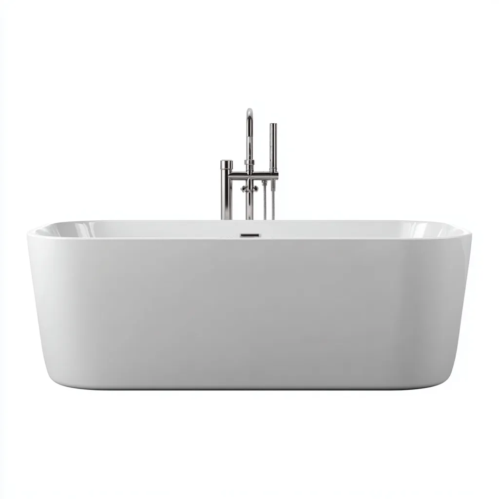 Baignoire îlot - acrylique - 175x78x60 cm - blanc - adaptée à la salle de bains - design moderne-Casauppad