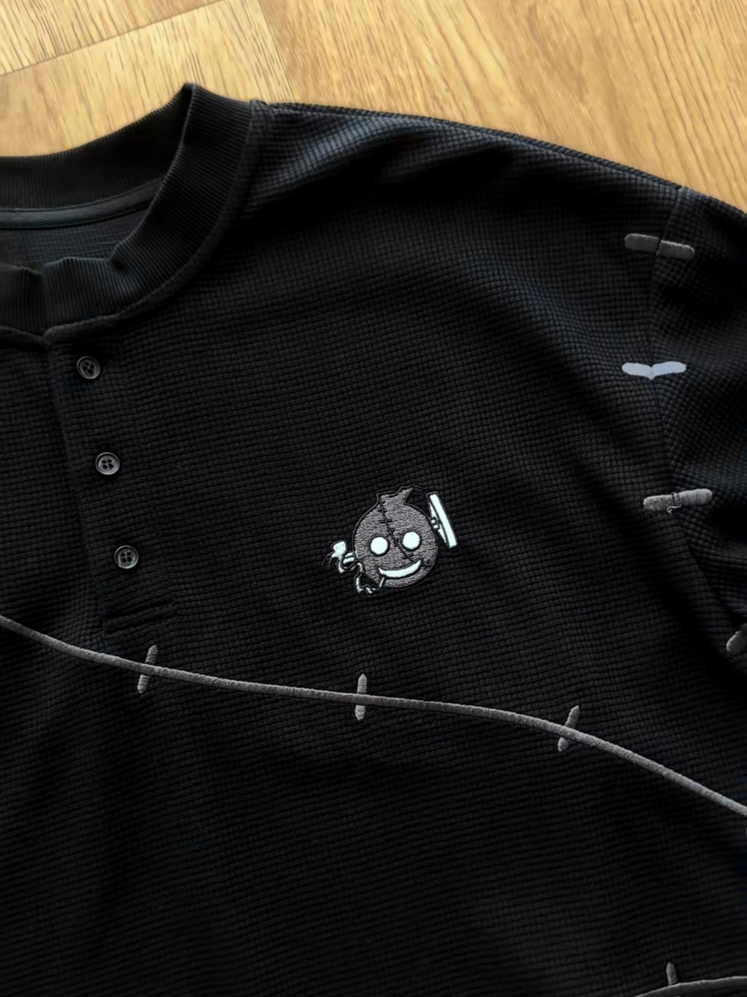 THREE STITCH HENLEY
