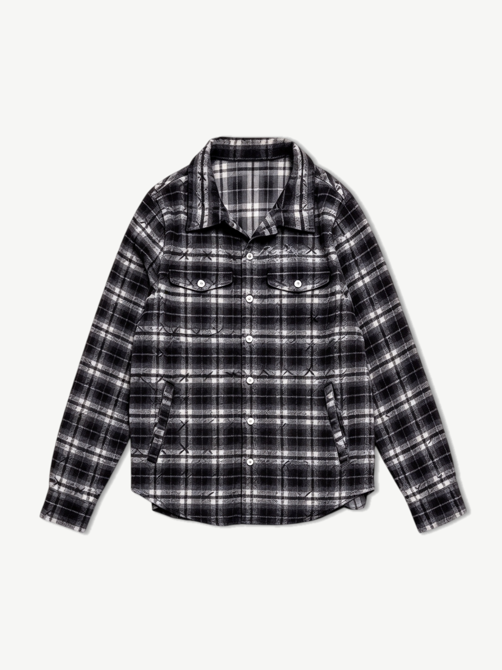 MONOCHROME CROSS TRACE FLANNEL SHIRT