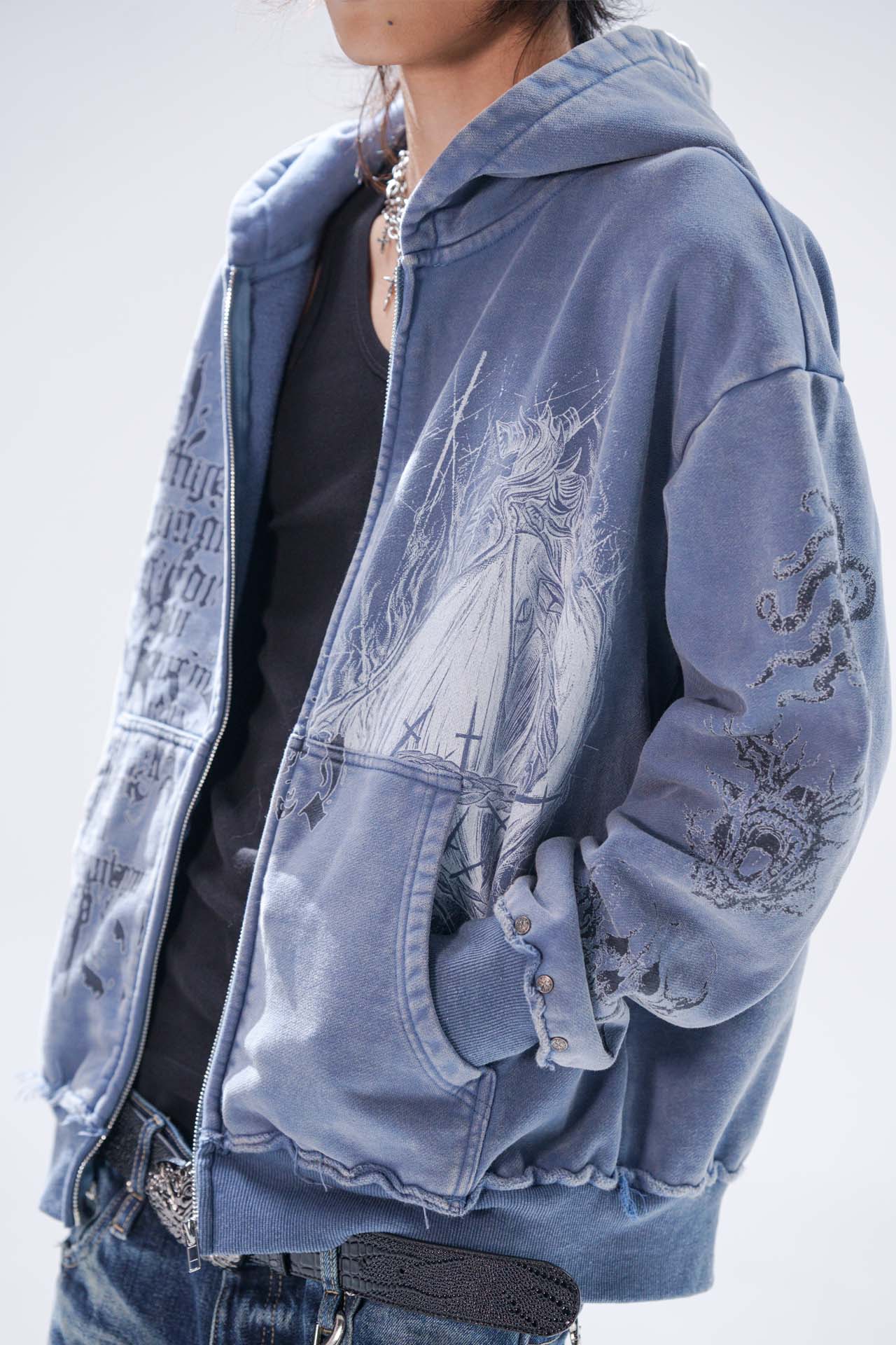 AZURE SPAN ZIP HOODIE