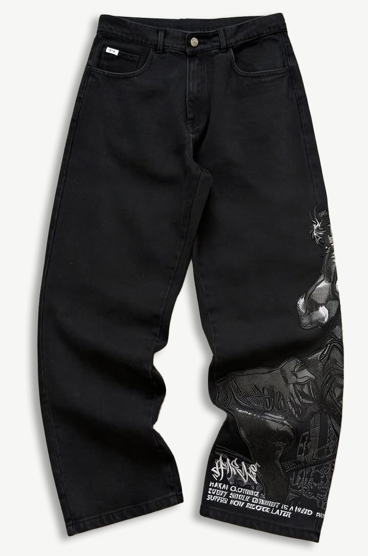 STAR WIDE-LEG DENIM