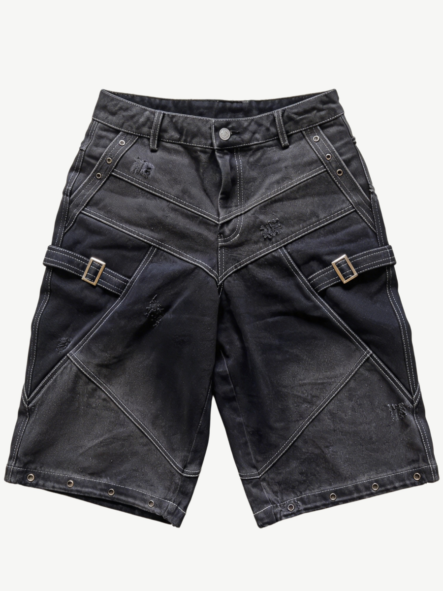 CURSED SEAL DENIM SHORTS