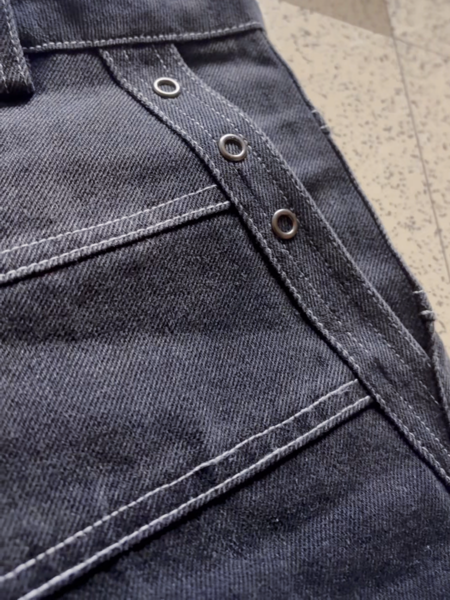 CURSED SEAL DENIM SHORTS