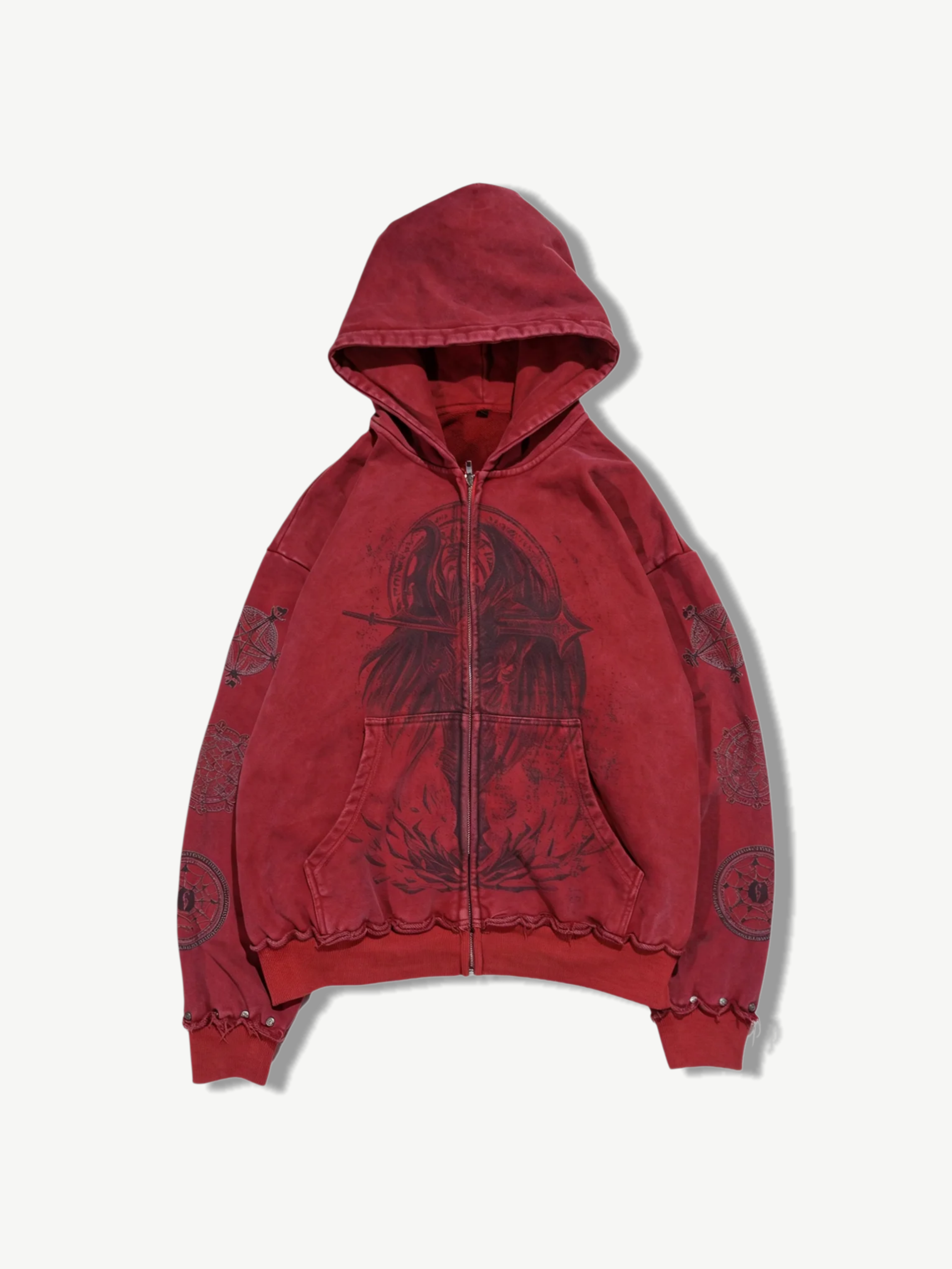 SCARLET GATE ZIP HOODIE