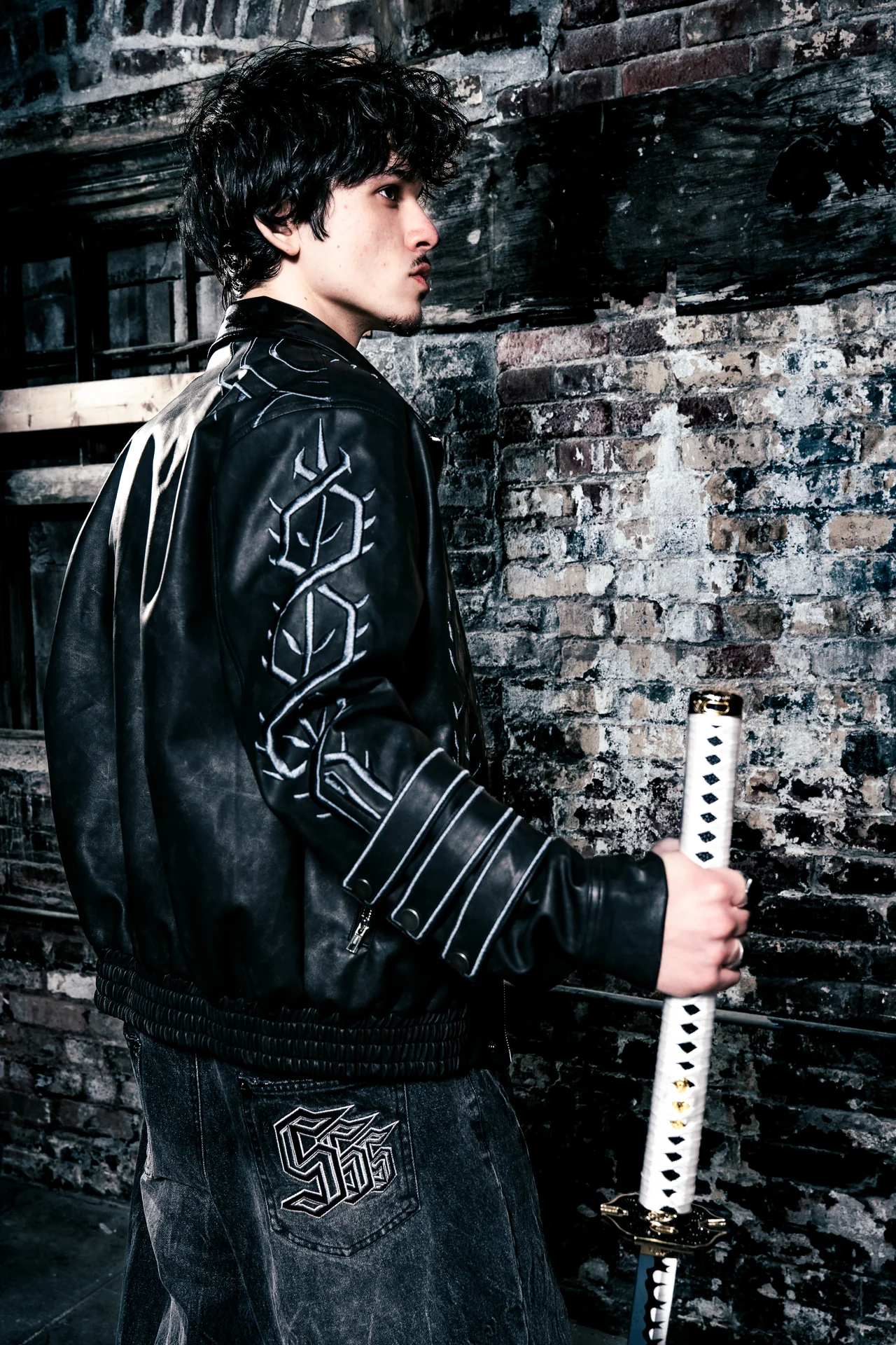 OBSIDIAN DEVIL HUNTER LEATHER JACKET
