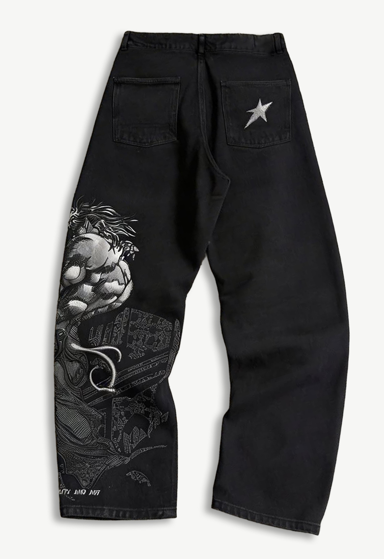 STAR WIDE-LEG DENIM