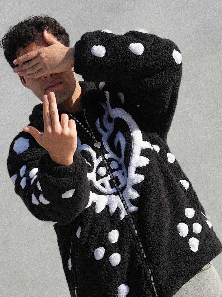 HEART FLAME SHERPA JACKET