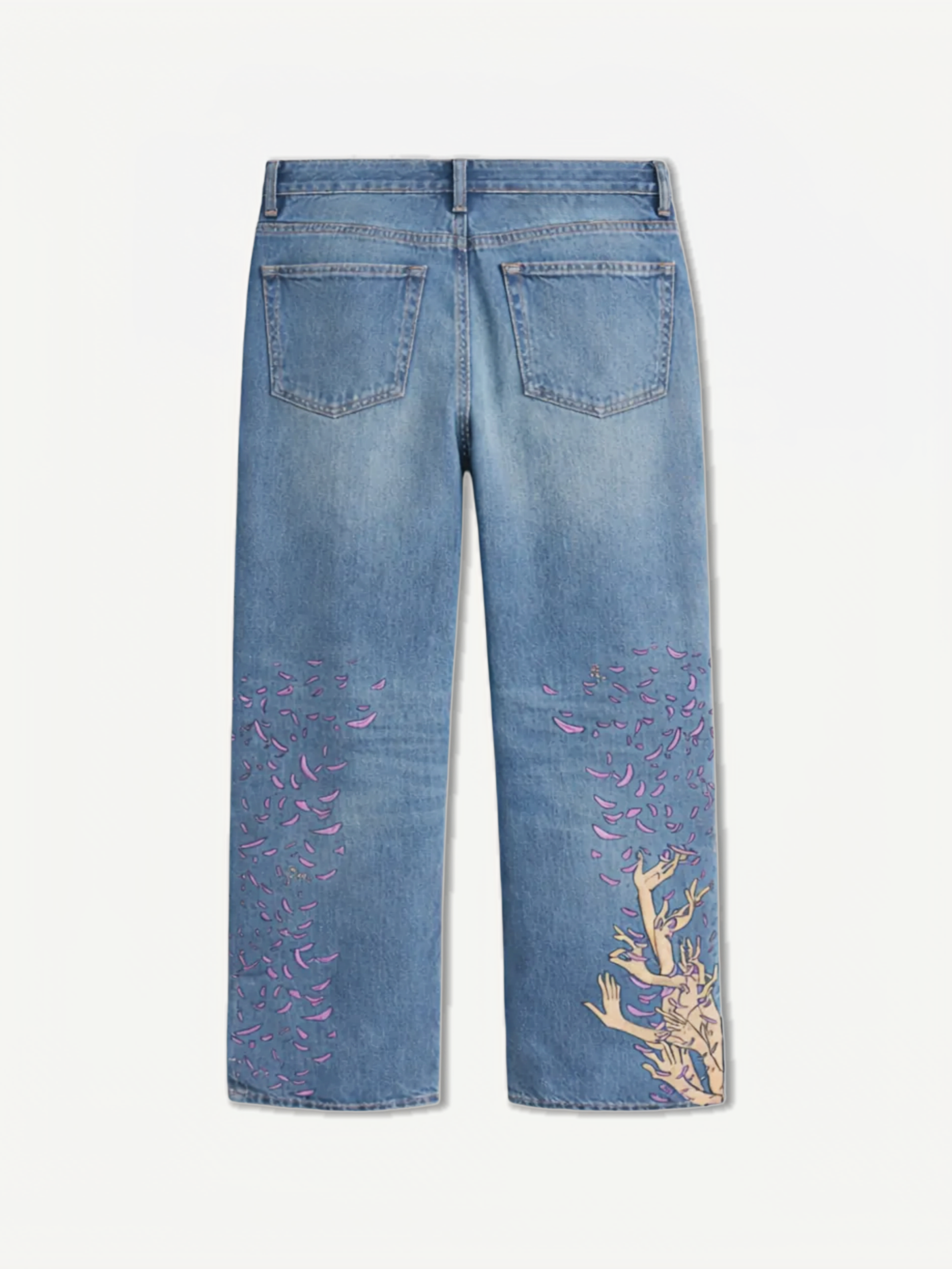 FALLING PETAL WIDE DENIM